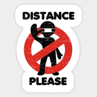 Keep distance - 1 meter or 6 feet Sticker